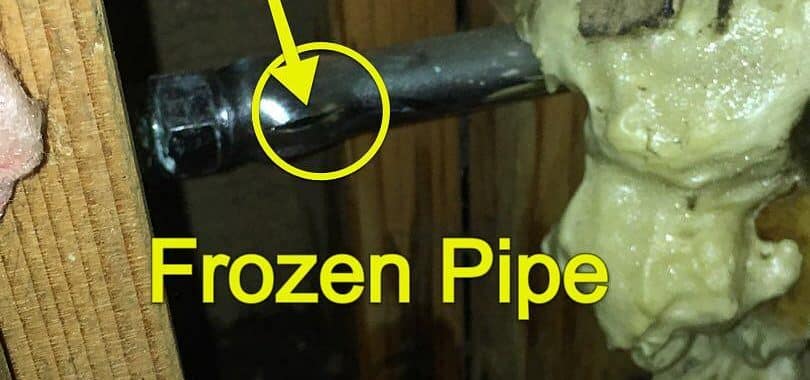 spigot pipe that froze and burst