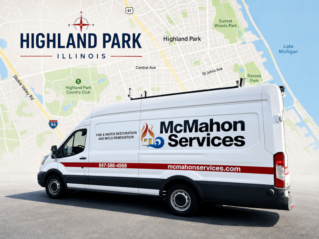 Highland Park Water Damage Van